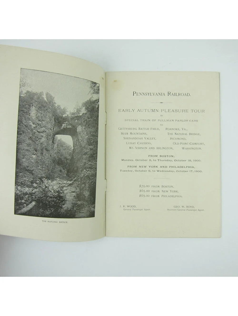 Pennsylvania Railroad Tour Booklet South Gettysburg Luray Richmond Antique 1900